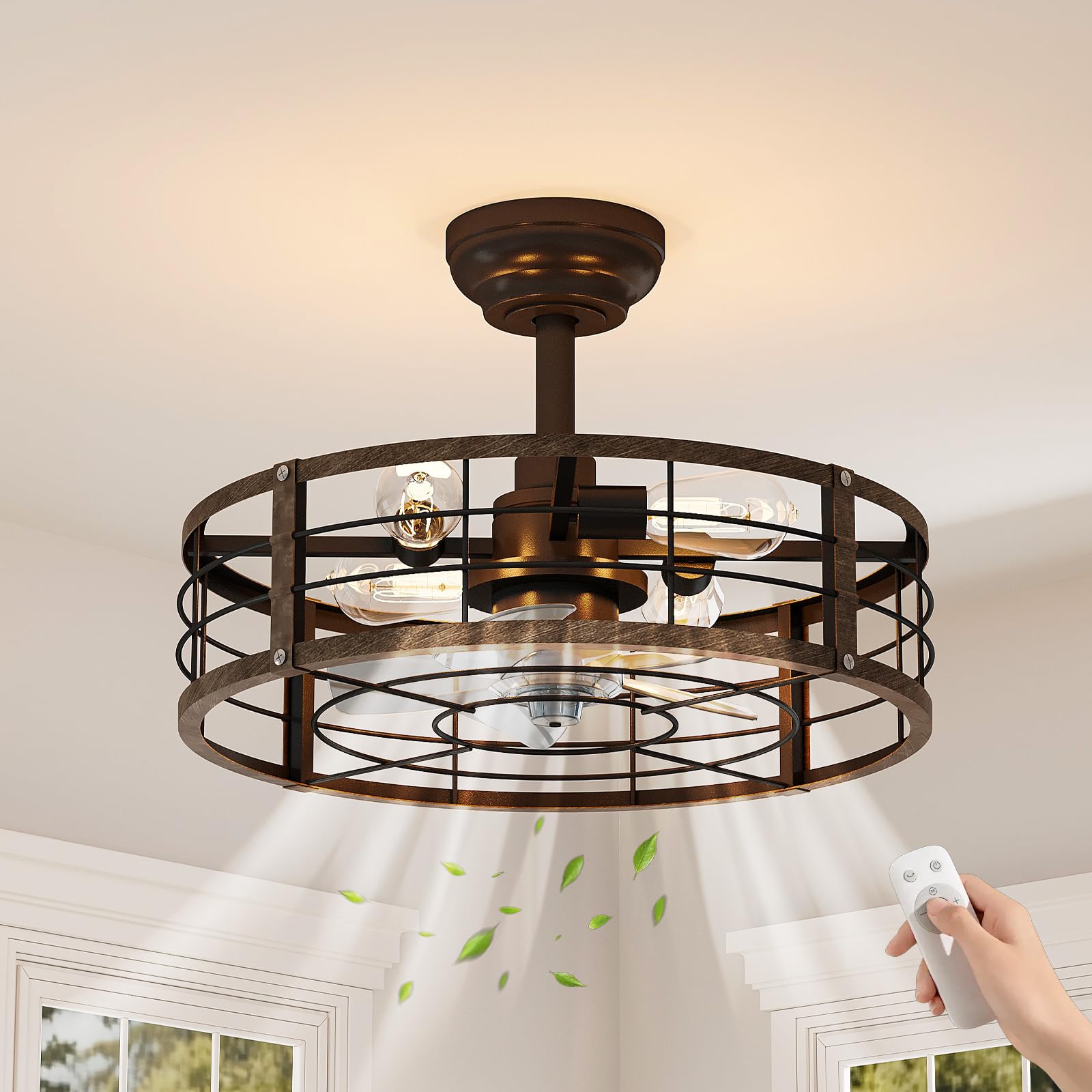 20'' Caged Flush Mount Ceiling – обзор и цена Ceiling Fan Mount