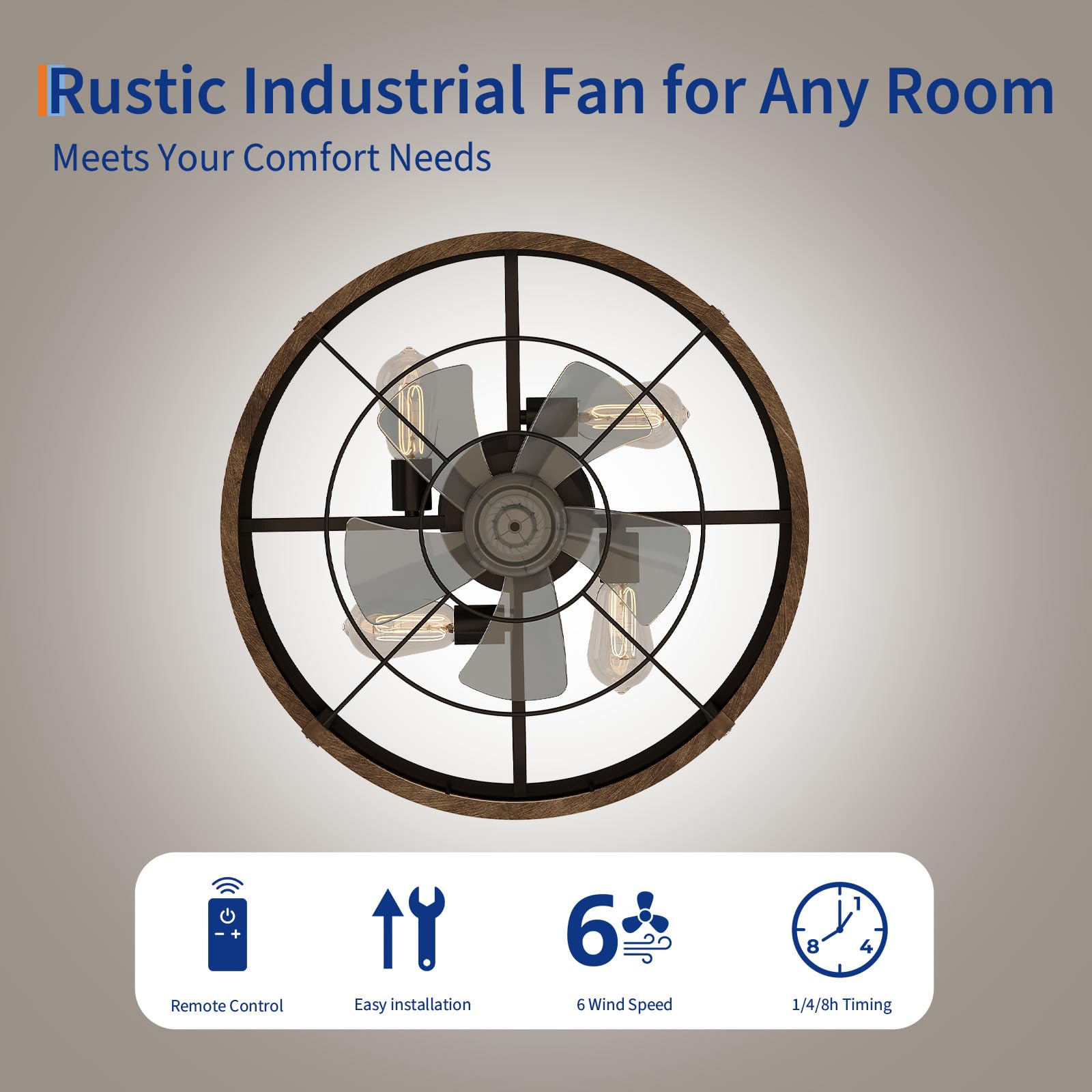 20'' Caged Flush Mount Ceiling – обзор и цена Ceiling Fan Mount