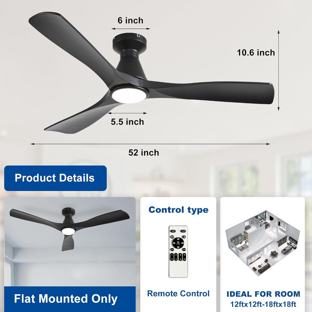 52-Inch Low Profile Ceiling Fa – обзор и цена Ceiling Fan Mount
