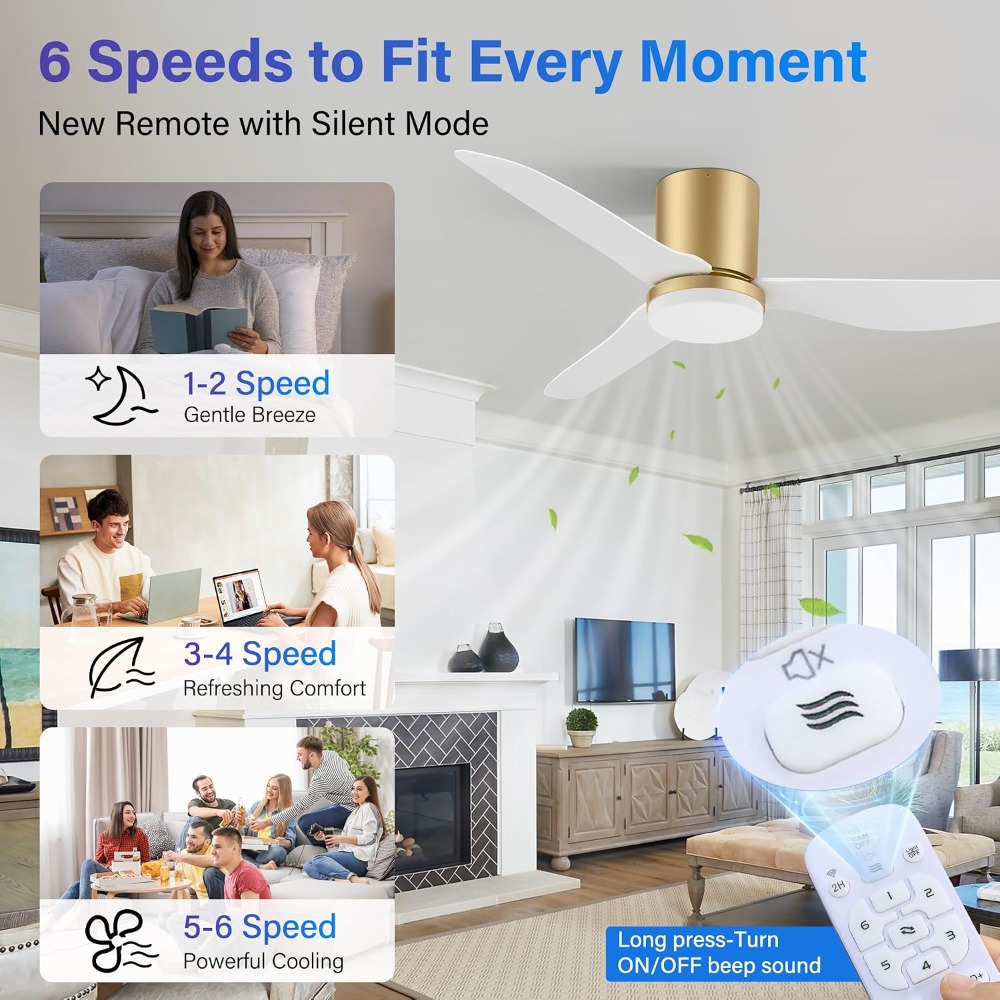 42 Inch Smart Ceiling Fan with – обзор и цена Ceiling Fan Mount